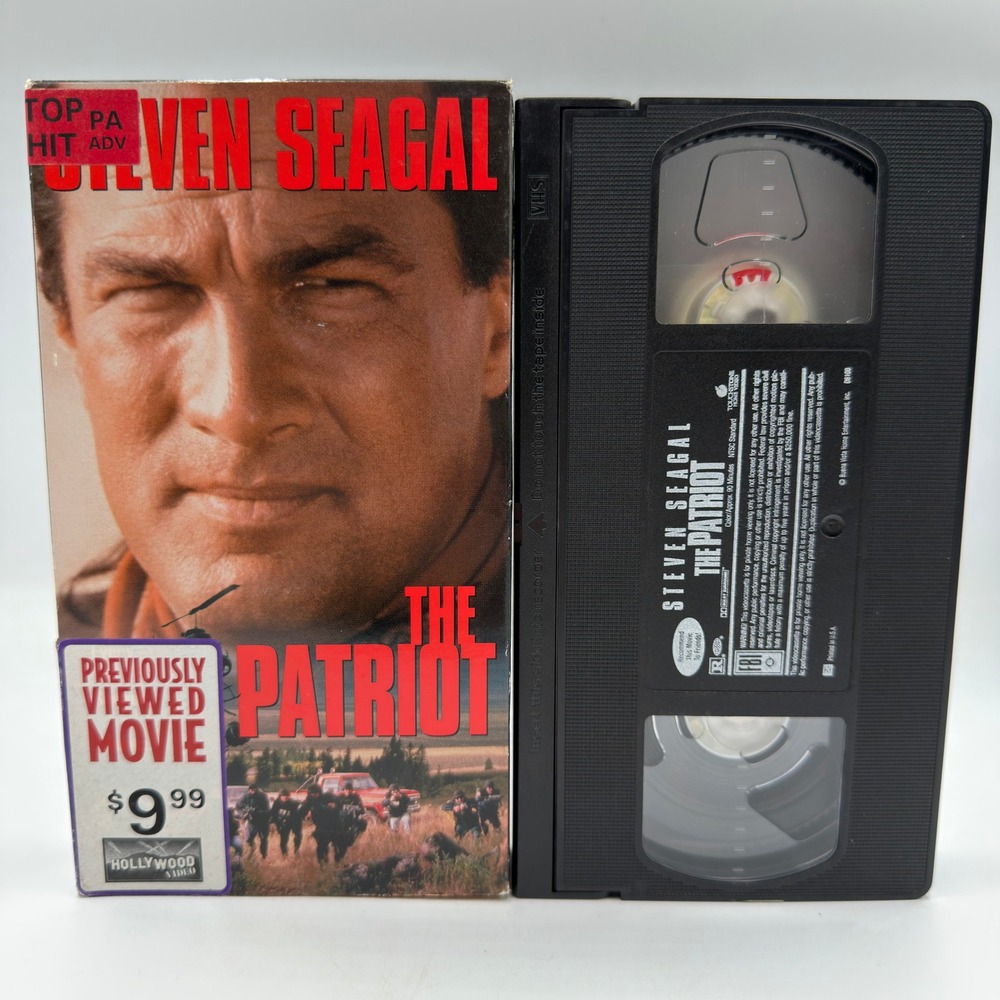 The Patriot VHS Steven Seagal Action Movie Touchstone Hollywood Video Rental